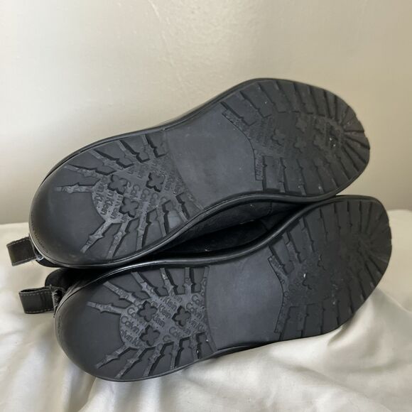 CALVIN KLEIN Hank Leather & Canvas Driving Ankle Lace Utility Boots, Black- 10 - Picture 7 of 8